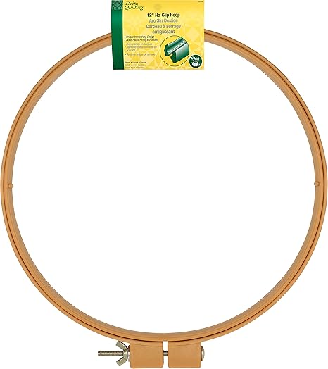 Dritz 3202 Plastic No-Slip Quilting Hoop, 12-Inch, Natural