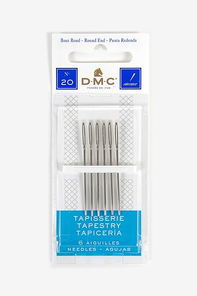 DMC 1767-20 Tapestry Hand Needles, 6-Pack, Size 20