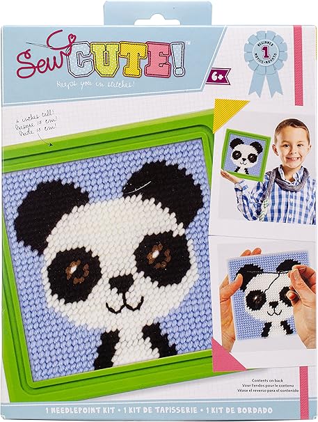 ColorBok Sew Cute Needlepoint Paul Panda, Blue