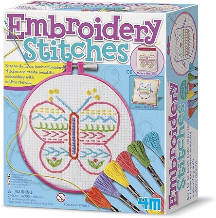 4M Embroidery Stitches Kit, 14 X 14centimeters, Multicolor