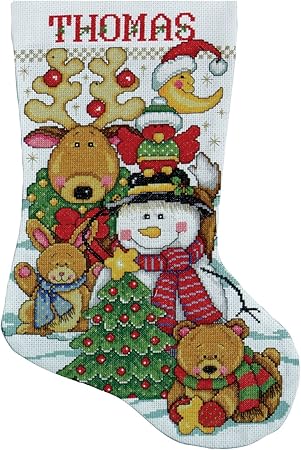 Tobin Making New Friends Cross Stitch Stocking Kit, 17