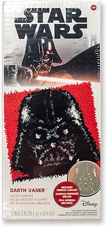 Dimensions Darth Vader Star Wars Latch Hook Kit with Pattern, 12