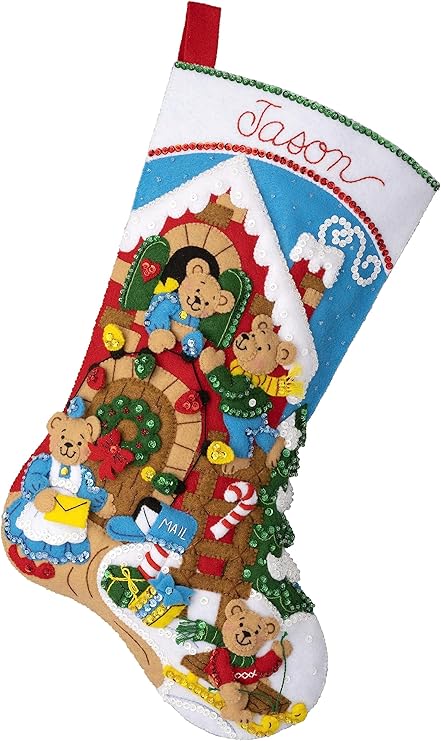 Bucilla, Bear-y Merry Christmas, Felt Applique 18