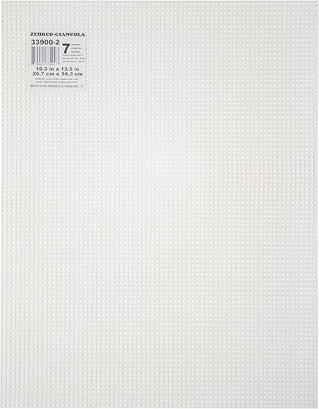 Darice Plastic Mesh Canvas - White - 10.5 x 13.5