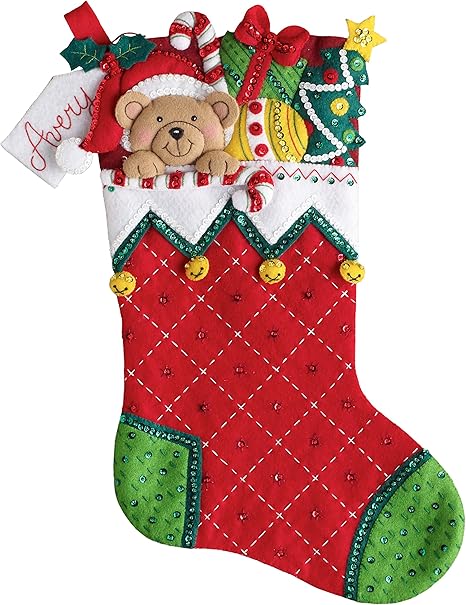 Bucilla Felt Stocking Applique Kit 18