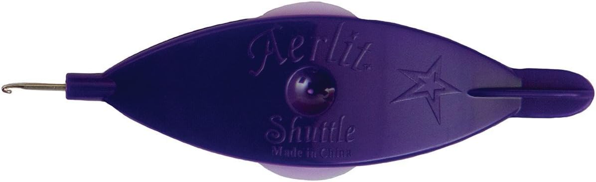 Handy Hands Aerlit Tatting Shuttle with 2 bobbins SHH432, Purple Lilac. Actual May Differ Slightly Than Color Shown Due to Varying Screen Display Settings