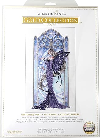 Dimensions 70-09618 Gold Collection Wintertime Fairy Advanced Counted Cross Stitch Kit, 10