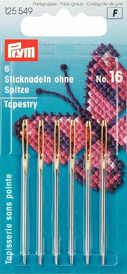 Prym Tapestry, 16, 6 PC Hand Needles, 10.9 x 4.9 x 0.02 cm, Silver, 6 Count