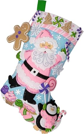 Bucilla, Lollipop Santa, Felt Applique 18