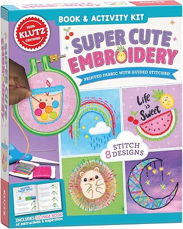 KLUTZ Super Cute Embroidery Craft Kit