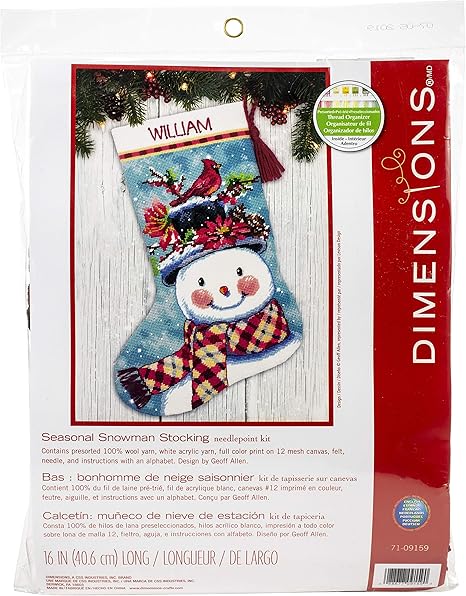 Dimensions 71-09159 Needlepoint KIT Snowman, 16