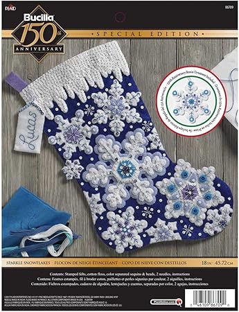 Bucilla Sparkle Snowflake Stocking Kit