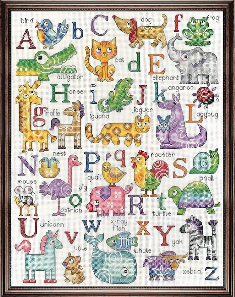 Design Works Crafts 2852 ABC Sampler Counted Cross Stitch Kit, 12 by 16