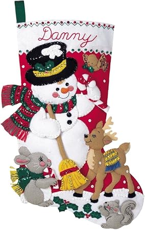 Bucilla Snowman And Friends Felt Applique Kit