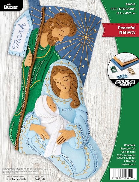 Bucilla, Peaceful Nativity, Felt Applique 18