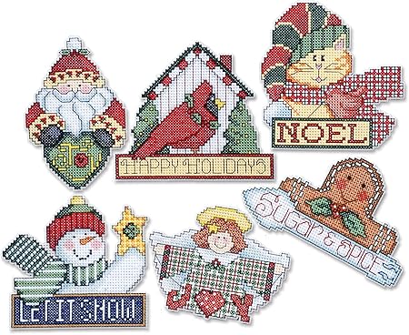 Tobin Signs of Christmas Counted Cross Stitch Ornament Kit, Multicolored