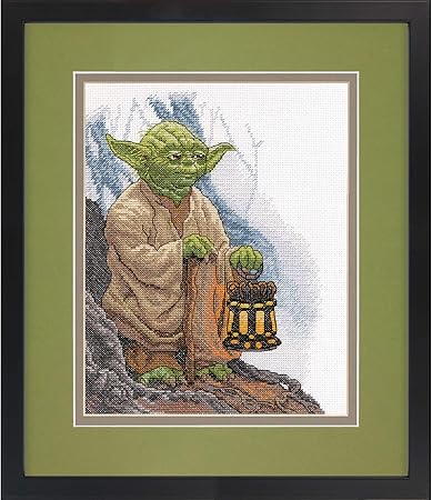 Dimensions 70-35392 Yoda Counted Cross Stitch Kit, 14 White Aida, 8'' x 10'