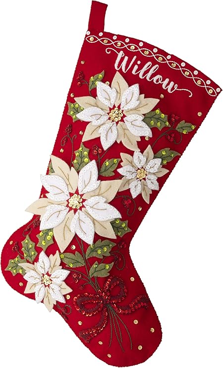 Bucilla, Posh Poinsettias, Felt Applique 18