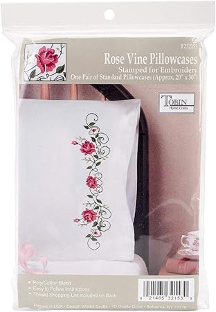 Tobin Stamped Pillowcases, Rose Vine, 20