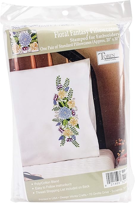 Tobin Stamped Pillowcases, Floral Fantasy, 20