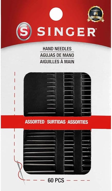 SINGER 07380 Assorted Hand Needles - Betweens, Chenille, Darners, Embroidery, Tapestry & Sharps, 60-Count,