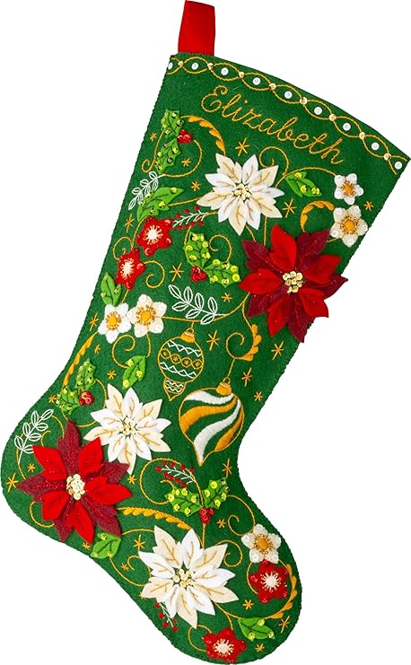 Bucilla, Poinsettia Elegance, Felt Applique 18