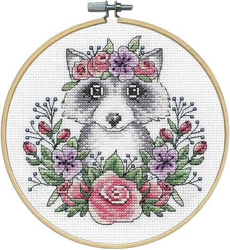 Design Works Crafts Janlynn Counted Cross Stitch Kit, Racoon, by The Yard