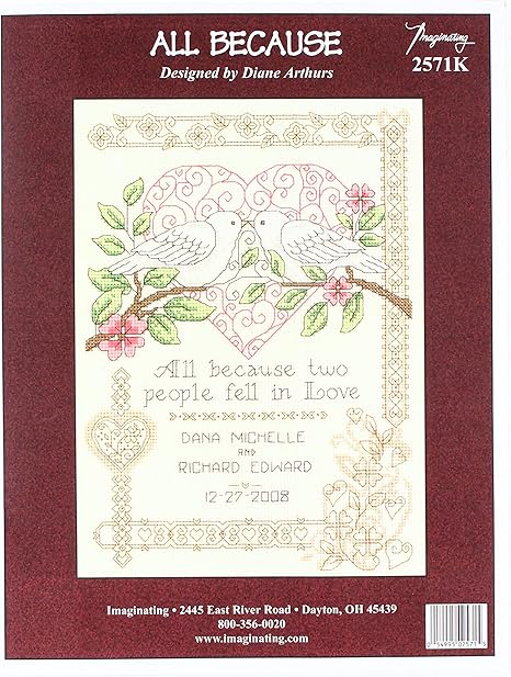 M & R Technologies Wedding Record Counted Cross Stitch, Beige