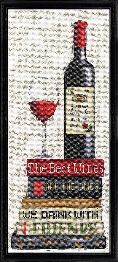 Tobin Red Wine Counted Cross Stitch Kit, Multicolored