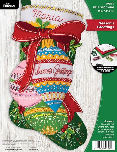 Bucilla, Season's Greetings, Felt Applique 18