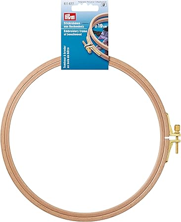 Prym Frame, Beechwood, 19cm Embroidery Hoop, 0.8x19cm, Beige