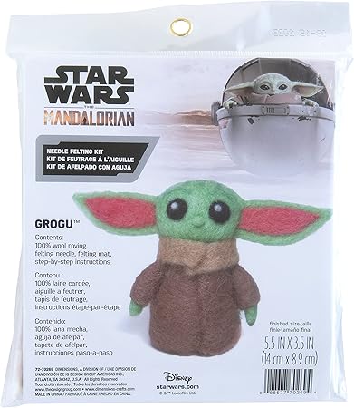 Dimensions Star Wars The Mandalorian Grogu Needle Felting Kit, 5.5