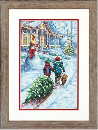 Dimensions 70-08960 Counted Cross Stitch Kit, Christmas Tradition, 14 Count White Aida Cloth, 9