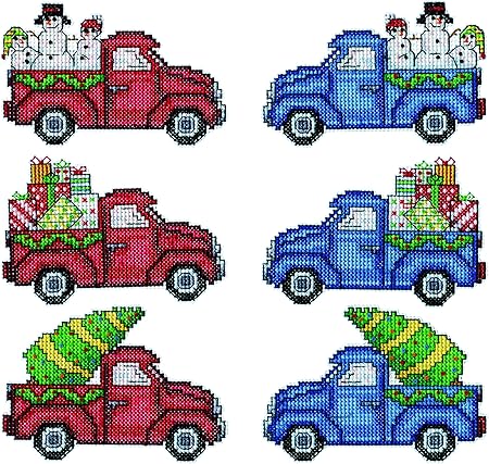 Design Works Crafts Cross Stitch Ornaments Kit-Makes Set of 6, Assorted