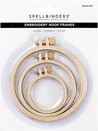 Spellbinders Embroidery Hoop Frames, Brown