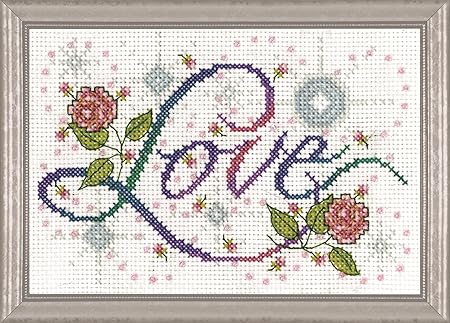 Design Works Crafts Inc. Love, 5'' X 7' Counted Cross Stitch Kit, 1, Multicolor