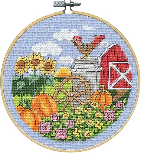 Design Works Crafts Fall Counted Cross Stitch Kit with Hoop