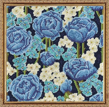 Design Works Crafts Blue Roses 12