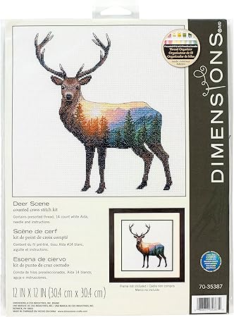 Dimensions SIMPLICITY CREATIVE CORP Cross Stitch, Deer Scene, 12