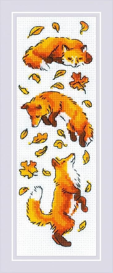 RIOLIS Cross Stitch, Foxes in The Leaves (14 Count)