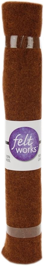 Dimensions Needle Felting Flat Felt Nutmeg Brown Roll Wool, 12'' x 12''