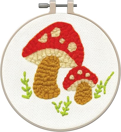 Design Works Crafts Inc. Mushroom Punch Needle Kit, Multi