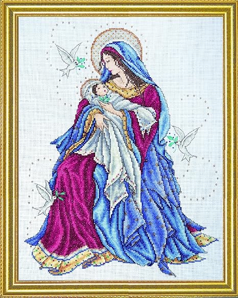 Tobin Counted Cross Stitch, Madonna and Child, 12 by 15 inches