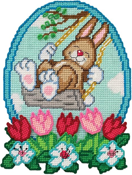 Design Works Crafts Bunny on a Swing Plastic Canvas Kit