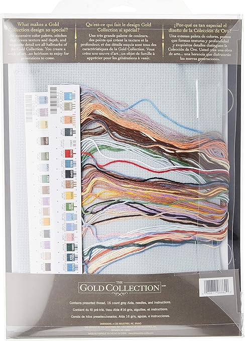 Dimensions Gold Collection Counted Cross Stitch 'Winter's Hush', Grey Aida, 16