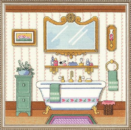 Janlynn 006-0100 Victorian Bath Cross Stitch