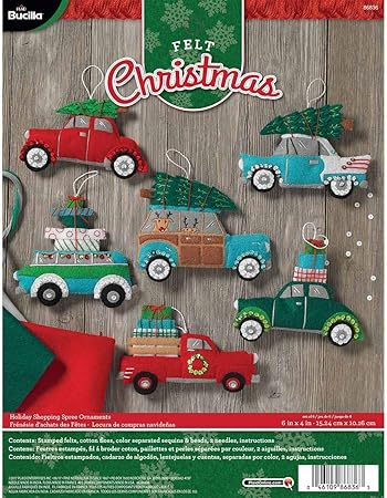 Bucilla Holiday Shopping Spree Felt Applique Kit, 6 Piece