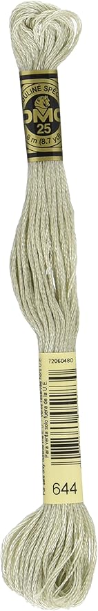 DMC 117-644 Six Stranded Cotton Embroidery Floss, Medium Beige Gray, 8.7-Yard