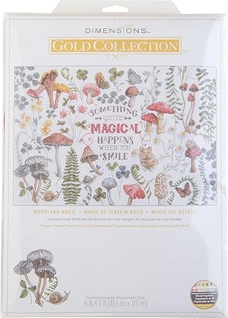 Dimensions Gold Collection Woodland Magic Counted Cross Stitch Kit, 16