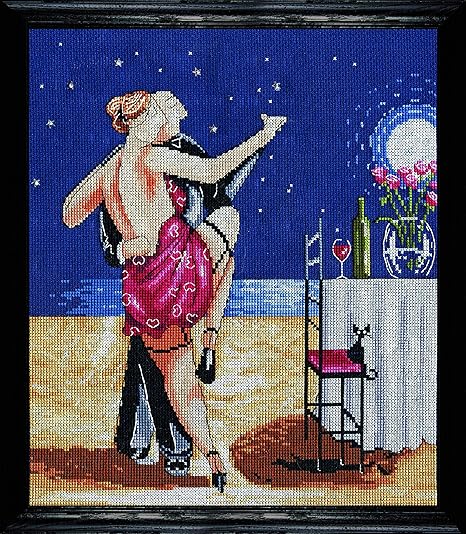 Design Works Crafts Inc. Nighttime Tango,10'' x 12' Counted Cross Stitch Kit, 10